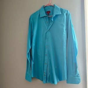 Alfani Slim Fit Stretch men’s baby blue Medium button up shirt